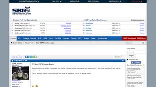 
                            8. Need ESPN Insider Login - Sportsbook Review