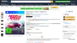 
                            12. Need for Speed - Payback - [PlayStation 4]: Amazon.de: Games