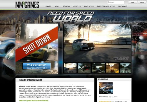 
                            8. Need For Speed World - MMOGames.com