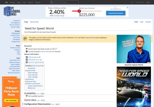 
                            6. Need for Speed: World - PCGamingWiki PCGW - bugs, fixes, crashes ...