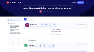 
                            7. need German & Italian warez sites or forums | WJunction ...