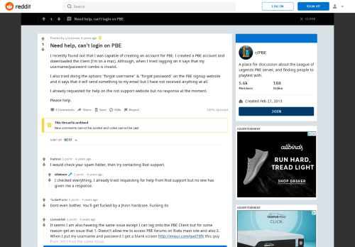 
                            4. Need help, can't login on PBE : PBE - Reddit