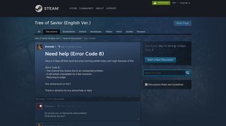 
                            11. Need help (Error Code 8) :: Tree of Savior (English Ver.) General ...