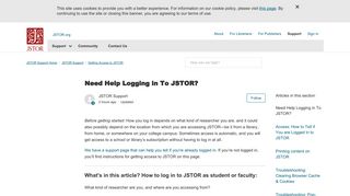
                            2. Need Help Logging in To JSTOR? – JSTOR Support Home