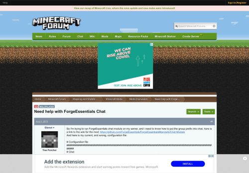 
                            5. Need help with ForgeEssentials Chat - Mods Discussion - Minecraft ...