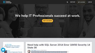 
                            13. Need help with SQL Server 2014 Error 18456 Severity 14 State 38