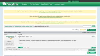 
                            3. Need Password reset for T19P - Yealink Forums