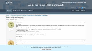 
                            9. Need smtp-auth logging | Plesk Forum