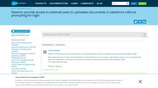 
                            2. Need to provide access to external users to uploaded documents in ...