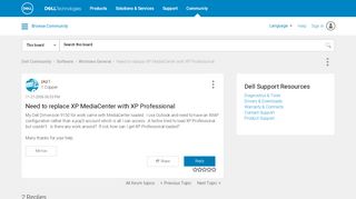 
                            13. Need to replace XP MediaCenter with XP Professional - Dell ...