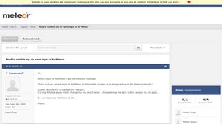 
                            4. Need to validate my pin when login to My Meteor - Boards.ie