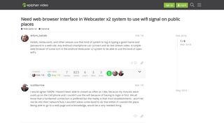 
                            3. Need web browser interface in Webcaster x2 system to use wifi ...