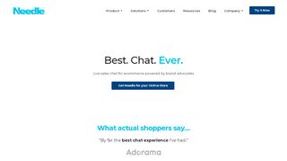 
                            2. Needle: Ecommerce Live Chat Powered by Brand Advocates