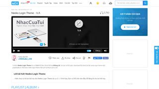 
                            2. Neeko Login Theme - V.A - NhacCuaTui