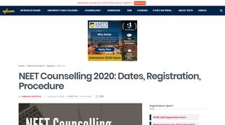 
                            12. NEET 2018 Counselling for Admission to MBBS and BDS 2018 ...