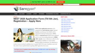 
                            2. NEET 2019 Application Form, NEET Registration (Started ... - SarvGyan