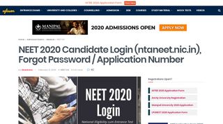 
                            13. NEET 2019 Login – Candidate Login, Password Recovery | AglaSem ...