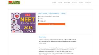 
                            9. NEET ONLINE TEST SERIES 2019 - TARGET from MTG Learning ...