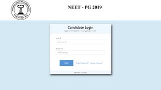 
                            7. NEET - PG 2019 - Applicant Login