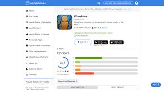 
                            13. Negative Reviews: WhosHere - by WhosHere, Inc. - Social ...