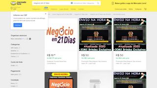 
                            10. Negocio Em 21 Dias - Mais Categorias no Mercado Livre Brasil