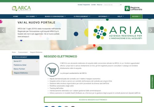 
                            5. Negozio Elettronico - ARCA Lombardia - Regione Lombardia