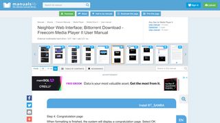 
                            3. Neighbor Web Interface; Bittorrent Download - Freecom Media Player ...