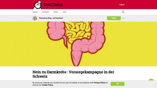 
                            11. Nein zu Darmkrebs : Vorsorgekampagne in der Schweiz - DocCheck