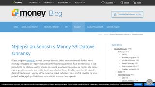 
                            6. Nejlepší zkušenosti s Money S3: Datové schránky | Money