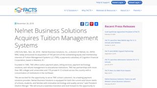 
                            9. Nelnet Business Solutions Acquires Tuition Management Systems