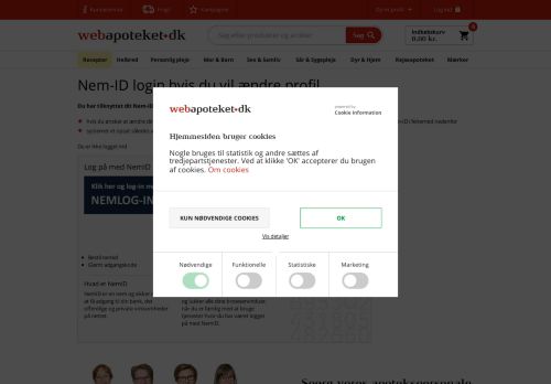 
                            7. Nem-ID login hvis du vil ændre profil - WebApoteket