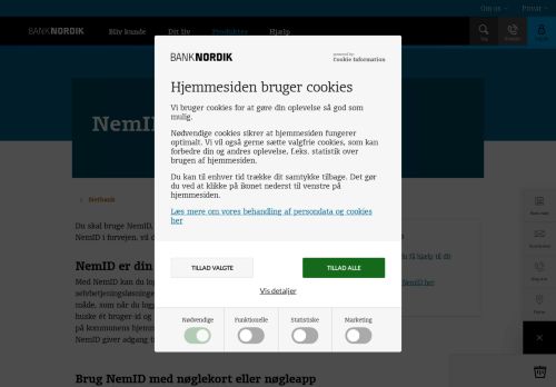 
                            6. NemID er din digitale signatur. Du skal bruge NemID til ... - BankNordik