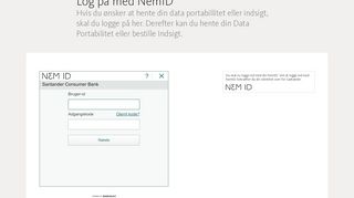 
                            2. NemID login - Santander.dk