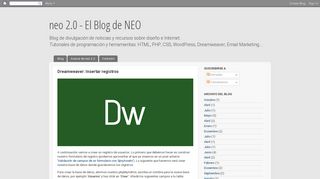 
                            12. neo 2.0 - El Blog de NEO: Dreamweaver: Insertar registros