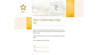 
                            3. Neo Celebrates Sign up