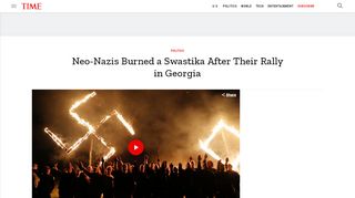 
                            11. Neo-Nazis Burn Swastika After Rally in Georgia | Time