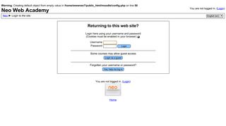 
                            7. Neo Web Academy: Login to the site