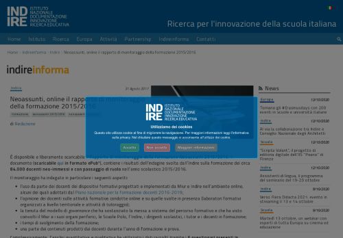 
                            7. Neoassunti, online il rapporto di monitoraggio della ... - Indire