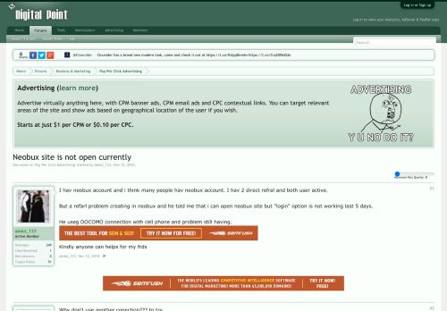 
                            11. Neobux site is not open currently - Digital Point Forums