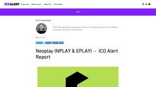 
                            7. Neoplay (NPLAY & EPLAY) - ICO Alert Report - ICO Alert Blog