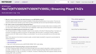 
                            3. NeoTV(NTV300S/NTV300/NTV300SL) Streaming Player FAQ's ...