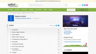 
                            12. Nephew Concert Setlist at Smukfest Skanderborg 2018 on August 9 ...