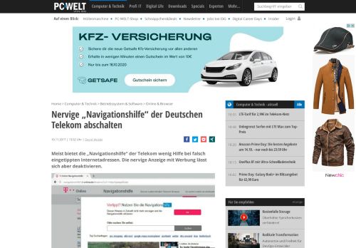 
                            10. Nervige „Navigationshilfe“ der Deutschen Telekom abschalten - PC-Welt