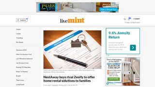 
                            6. NestAway buys rival Zenify to offer home rental solutions to families