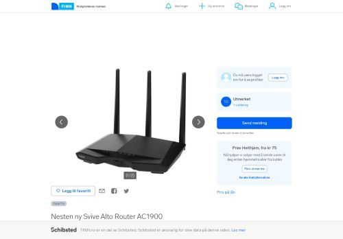 
                            10. Nesten ny Svive Alto Router AC1900 | FINN.no