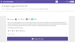 
                            6. .net - A Simple Login Form for C# | DaniWeb