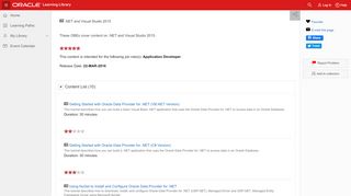 
                            11. .NET and Visual Studio 2015 - Oracle