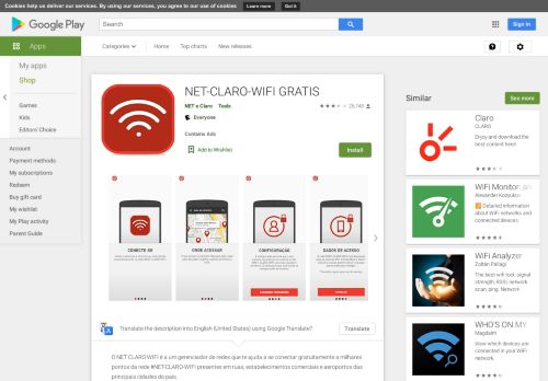 
                            6. NET-CLARO-WIFI GRATIS – Apps no Google Play