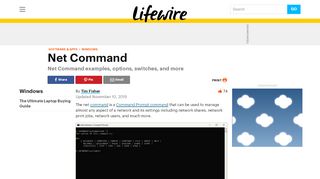 
                            2. Net Command (Examples, Options, Switches, and More) - Lifewire