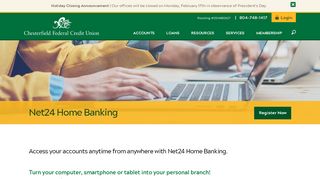 
                            10. Net24 Home Banking | Chesterfield Federal Credit Union
